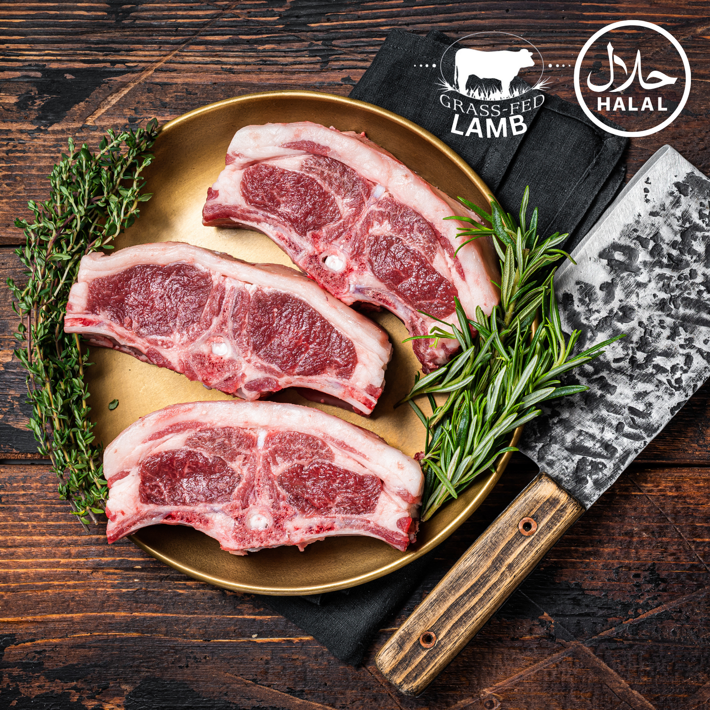 100% Grass Fed Lamb Loin Chops 1 lb