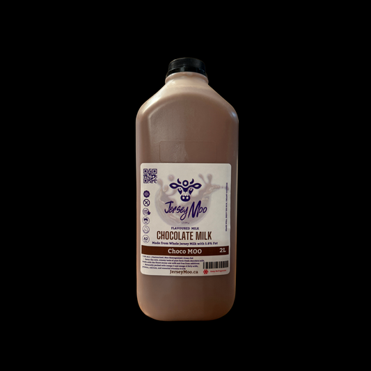 JerseyMoo ChocoMoo Grass-Fed Non-Homogenized Fresh Whole Jersey Cow’s Flavored Milk – Chocolate – 2 Liters (A2 Milk)