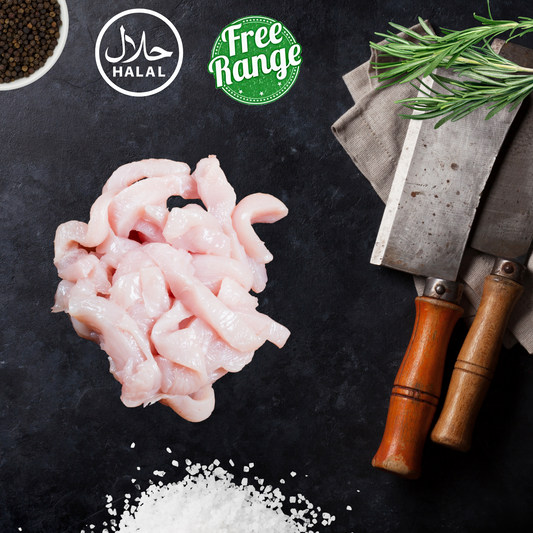 Free Range Chicken Breast Strips (Stir Fry) 1lbs