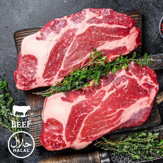 100% Grass Fed Beef Chuck Eye steak 10oz
