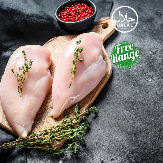 Free Range Chicken Breast Boneless Skin off 16oz / 2 Breasts per pack - 4Grocery