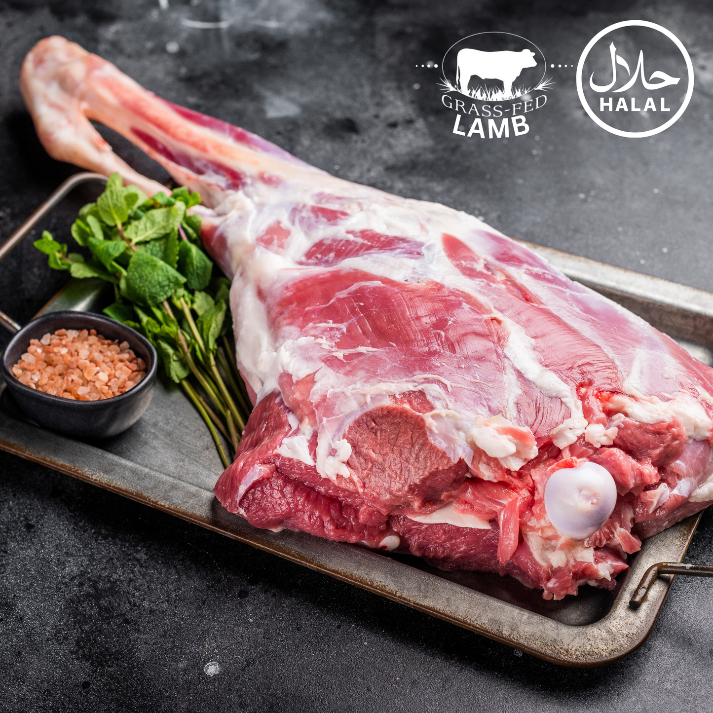 100% Grass-Fed Whole Lamb Leg (6–10 lbs)