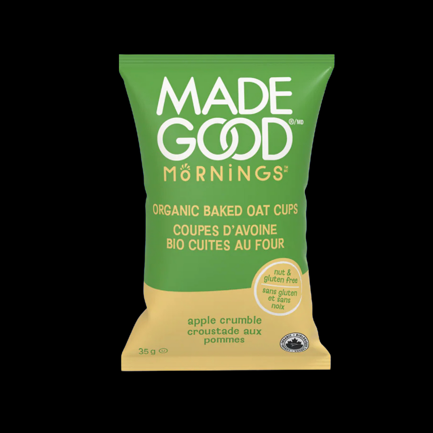 MadeGood – Organic Baked Oat Cups, Apple Crumble, 35 g